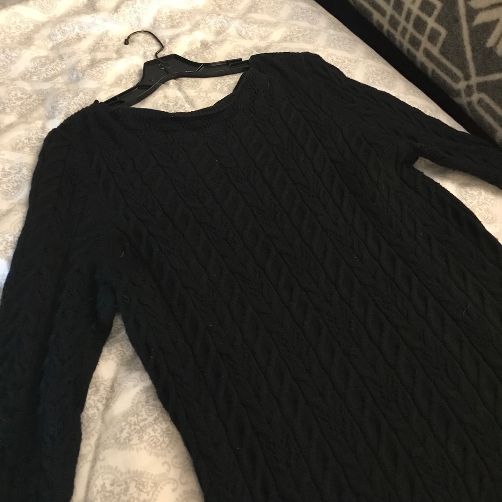 Black Ralph Lauren sweater dress.